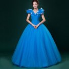 High quality Women Halloween Cosplay Adult Fancy Dress Princess Cinderella Ball Gown Costume Small