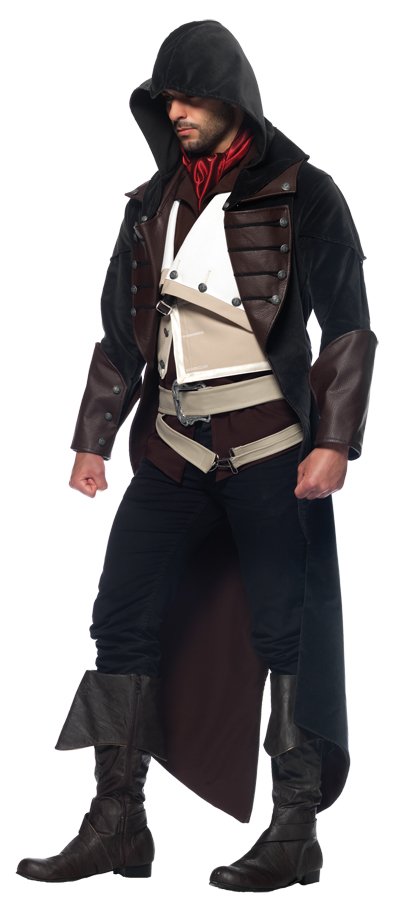 Deluxe Licensed Complete ASSASSINS CREED ARNO 7PC Halloween Men Costume ML