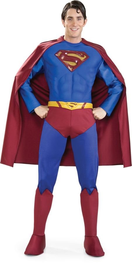 Authentic Licensed Top SUPERMAN SUPREME Superhero Adult Men Costume M