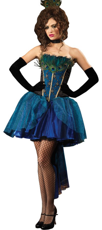 5 pcs Deluxe PEACOCK Queen Fancy Dress Adult Costume Princess Disney S