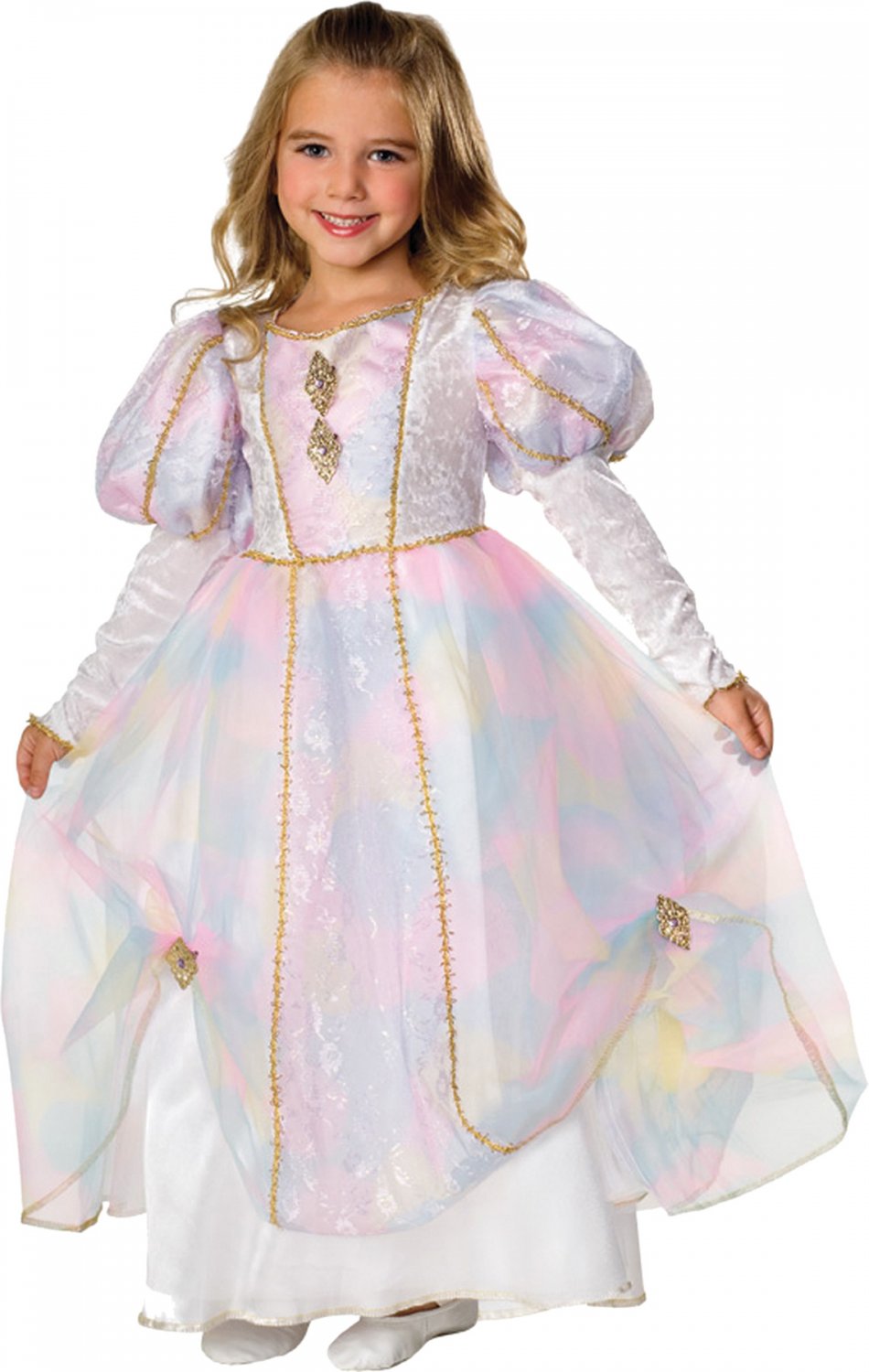 RAINBOW PRINCESS Dress Gown Halloween Costume Party CHILD MD 8-10