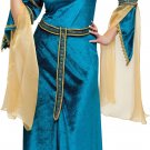Deluxe RENAISSANCE PRINCESS Dress Blue Gown Halloween Costume Party  SM