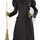 Deluxe WITCH CLASSIC Black Dress Gown ADULT Women Halloween Costume Party MD
