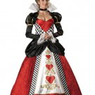 Deluxe QUEEN OF HEARTS Costume ideas ADULT Princess Gown Women Halloween Party Large High Quality