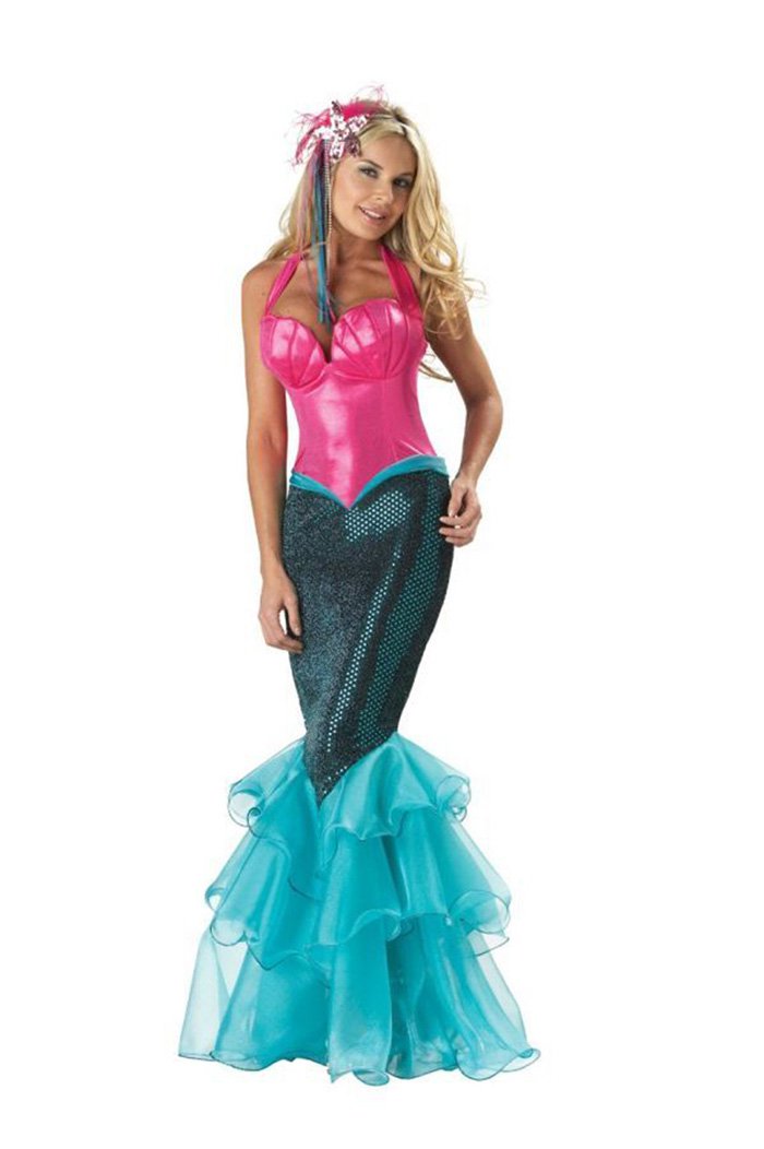 Deluxe MERMAID Costume Fancy Dress Adult Halloween Party LG High Quality