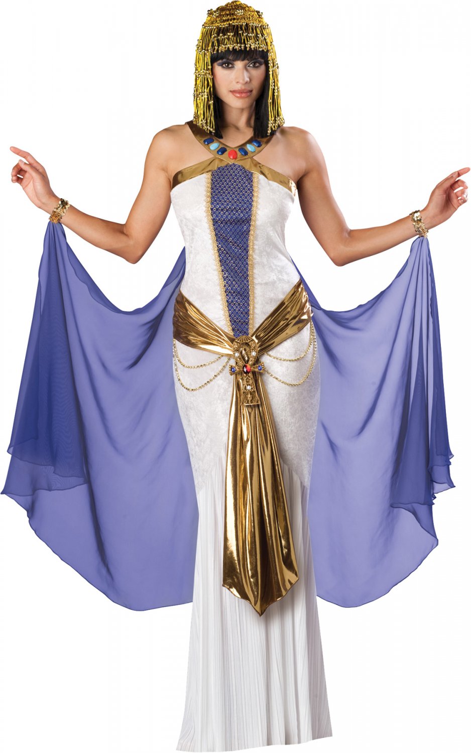 Deluxe Egyptian Queen Adult Costume JEWEL OF THE NILE ELITE Women Halloween Party LG