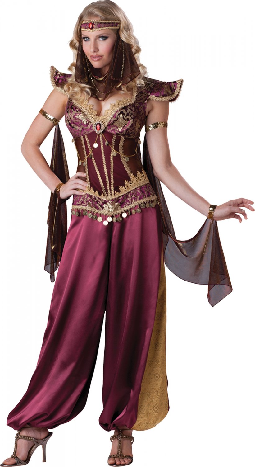 Deluxe Egyptian Princess Adult Costume DESERT JEWEL Women Halloween Party XL High Quality