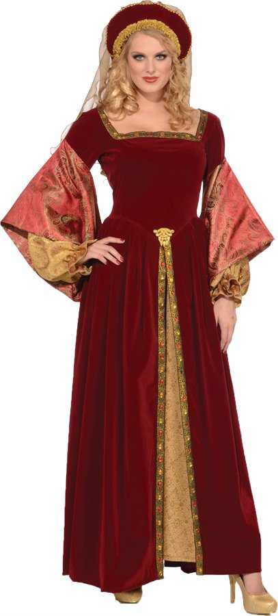 Deluxe Renaissance Princess ANN BOLEYN Dress ADULT Halloween Costume SM