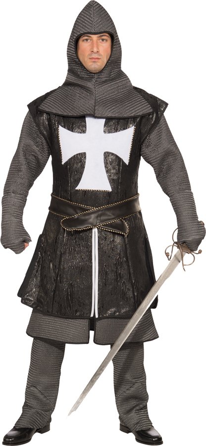 Deluxe Complete BLACK KNIGHT Medieval Amore Warrior Costume MD ADULT 42-44