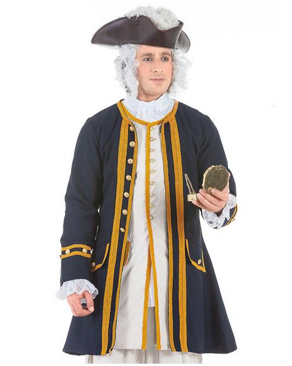 Admiral Norrington Pirate Coat Jacket Medieval Adult Costume XL