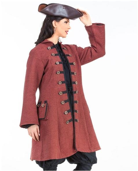 Captain Coat Jacquotte Delahaye Pirate Women Costume Steampunk Tunic XL