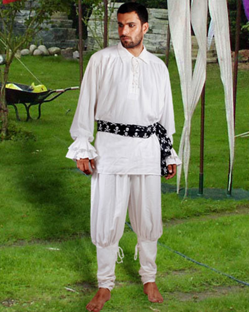 Captain Cottuy PIRATE Pants WHITE ADULT COSTUME SM