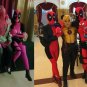 high quailty Fantasia Lady Deadpool jumpsuit Costume Spandex Adult Red Fullbody Cosplay SM