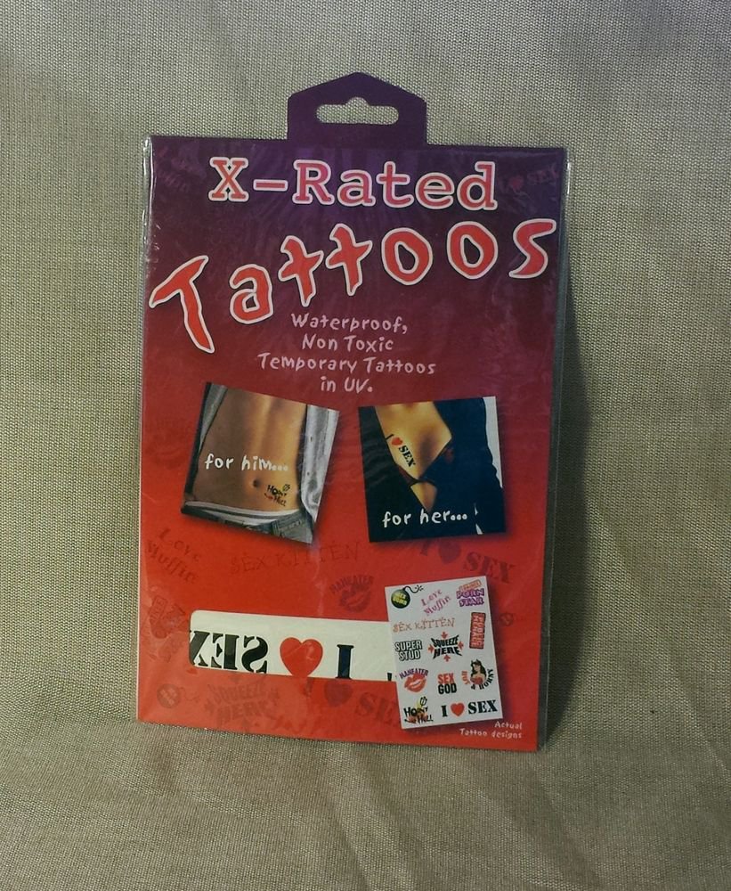 X Rated Temporary Fake Tattoos