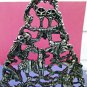 VTG Silverplated Christmas Tree Single Candle Holder Ornate Details 10'' X 6''