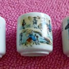 Vintage SET of 3 KOREAN Porcelain White Sake Cups
