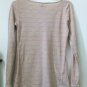 ROXY Long Sleeve*Beige*Striped Top*100% Cotton*Size XL