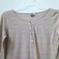 ROXY Long Sleeve*Beige*Striped Top*100% Cotton*Size XL