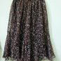 Pine Needles Size M Multi-Color Sheer A-Line Skirt Elastic Waist Casual