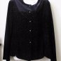 Ronnie Nicole by Ouida Size 16 Women's Black Long Sleeve Blouse Sparkle Evening