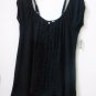 NWT Juniors No Boundaries Size S(3-5) Short Sleeve Lace Detail Solid Black Top