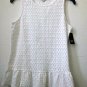 NWT CROWN&IVY Size XS White Sleeveless Women Top Basketweave Scooped Neck