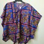 NWT New Directions Size S Butterfly Sleeve Top Asymmetric Hem Front Tie Floral