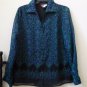 JM Collection by Jennifer Moore Size 10 Women's Long Sleeve Sheer Blouse Lined