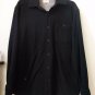 Men's Dockers Size XL Outdoor Solid Black Button Down Shirt Front Pocket