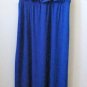 NWT JuniorsTRIXXI Size S Blue Solid Maxi Dress Sleeveless Halter Elastic Waist