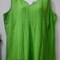 FIORLINI INTERNATIONAL Size 18-20 PLUS Sleeveless Green Tank Stretch 100% Cotton