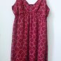 Massimo Size M Casual Spaghetti Strap Dress Red Empire Elastic Waist Lined