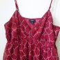 Massimo Size M Casual Spaghetti Strap Dress Red Empire Elastic Waist Lined