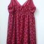 Massimo Size M Casual Spaghetti Strap Dress Red Empire Elastic Waist Lined