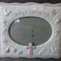 RUSS BERRIE & CO. BABY'S CHRISTENING Girl's Ceramic Picture Frame 5.5''X3.5''