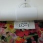 Ann Taylor LOFT Size S ?? Puffed Short Sleeve Square Neckline Floral Design Top