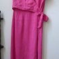 Caribbean Joe Size M ?? Women Pink Short Sleeve Maxi Dress Half Wrap Side Slit