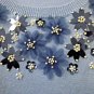 NWT RUBY RD. Size S Sleeveless Tank Top Embellished Beaded Floral/Solid Stretch
