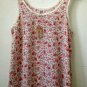 NWT MUDD Size M White Chiffon Sleeveless Tank High-Low Hem Floral Scoop Neck