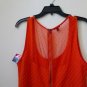NWT Juniors BONGO Size L Red Sleeveless Party Tea Dress Dress Mesh Back Zipper