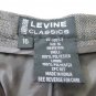 Larry Levine Size 16  Classics 2 Pockets Gray Casual Pants Polyester Inseam 28''