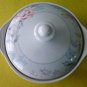 American Limoges "Flowers" Casserole Bowl W/Lid White Floral 6'' in Diameter