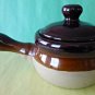 Stewing Cooking Serving Clay Bakeware Pot W/Handle Individual Glazed