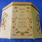 VTG Assorted Biscuits Tin/Canister Boy & Girl Design Hexagon Shape 4''X5.5''