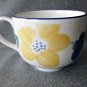 Big Coffee/Tea/Soup Cup/Mug Ceramic White/Blue Trim Floral Made in England