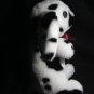 Black and White Extra Plush Bunny (Faux Fur), Grey Eyes | Easter | Ostara |Festive | Handmade