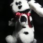Black and White Extra Plush Bunny (Faux Fur), Grey Eyes | Easter | Ostara |Festive | Handmade