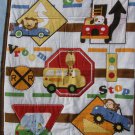 $40.50 Educational Cotton Quilt 35X42 Showing Words and Traffic Signs-Cotton Flannel Monkeys Backing
