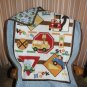 $40.50 Educational Cotton Quilt 35X42 Showing Words and Traffic Signs-Cotton Flannel Monkeys Backing