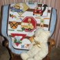 $40.50 Educational Cotton Quilt 35X42 Showing Words and Traffic Signs-Cotton Flannel Monkeys Backing